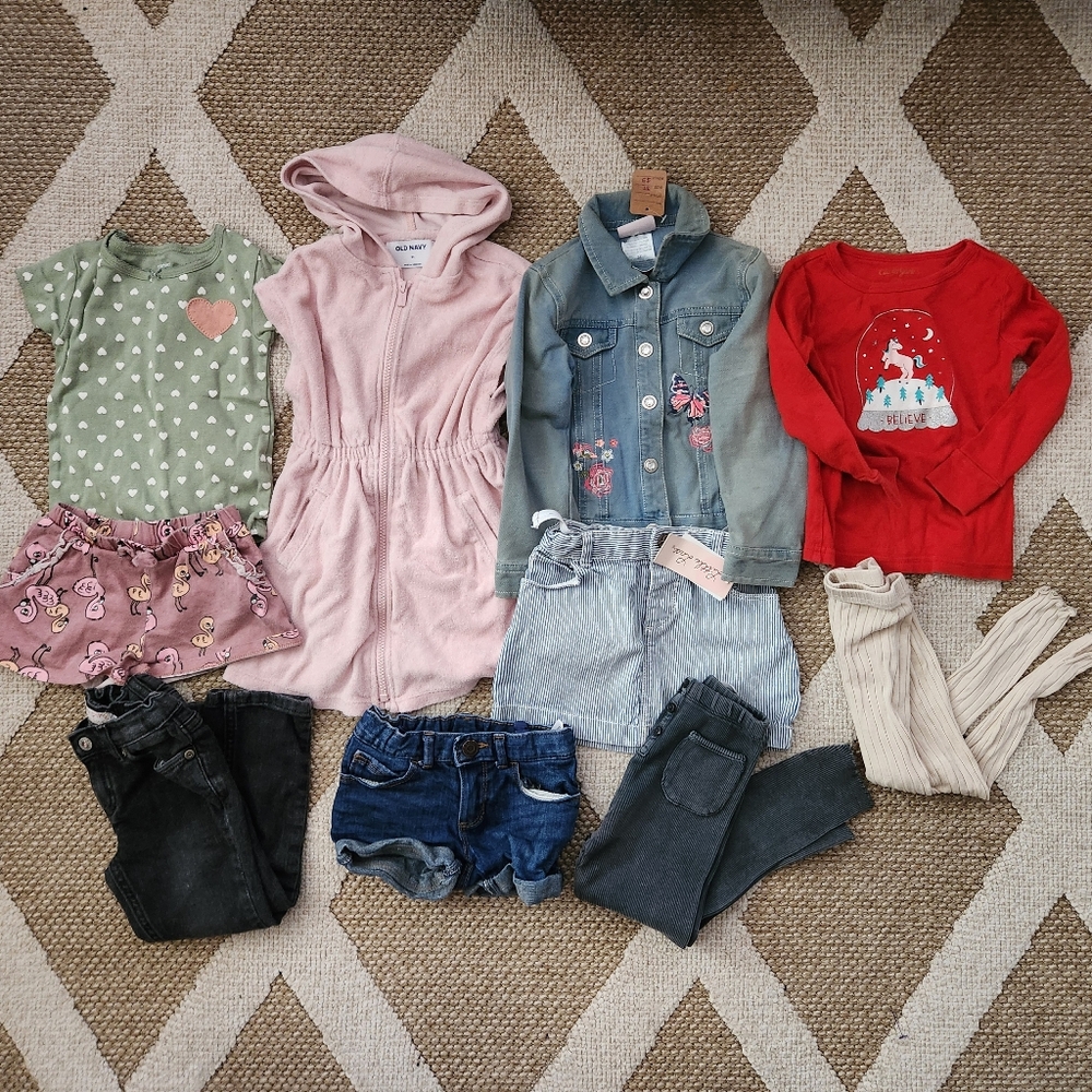 10 Pieces 3T Girls Tops And Bottoms Summer Spring